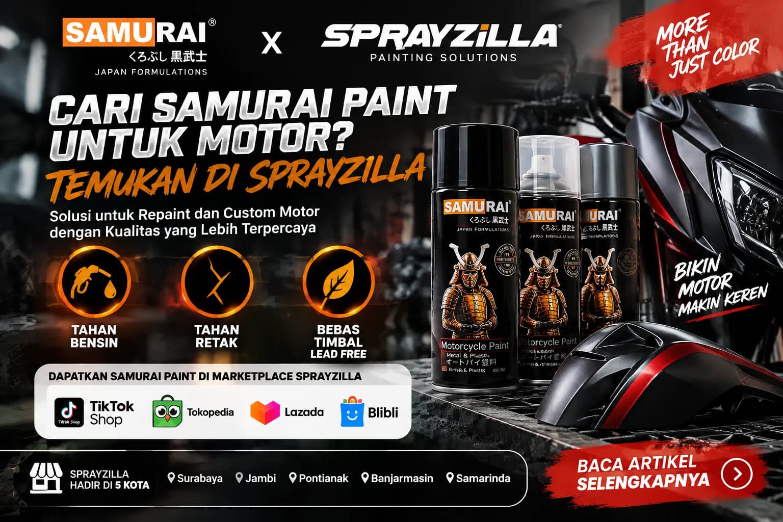 Cat Motor dan Drama Bensin Tumpah: Kenapa Samurai Paint Layak Jadi Pahlawan Tanpa Jubah