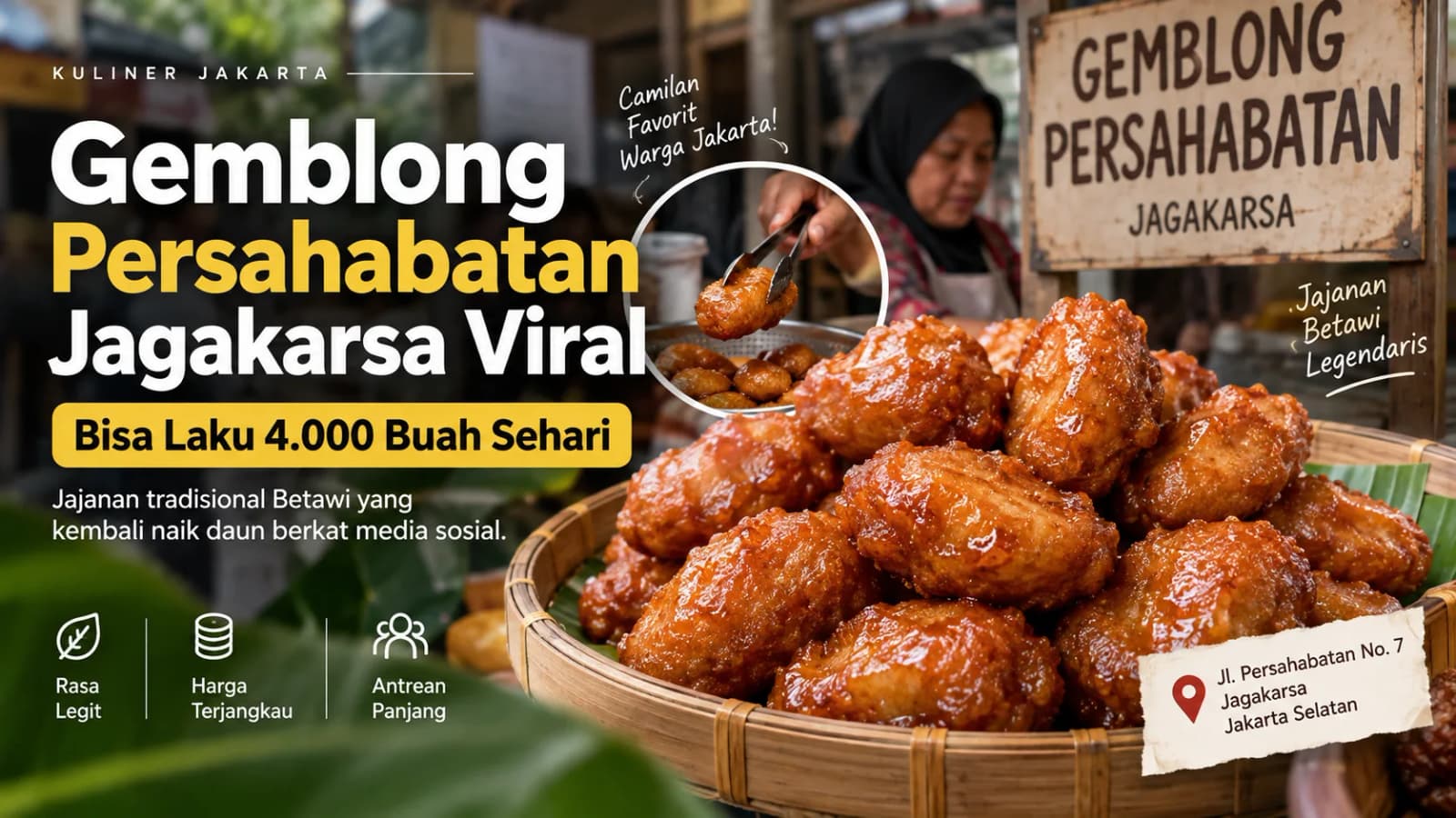 Gemblong Rp2.500 di Jagakarsa: Ketika Jajanan Tradisional Mengalahkan Tren Kuliner Kekinian